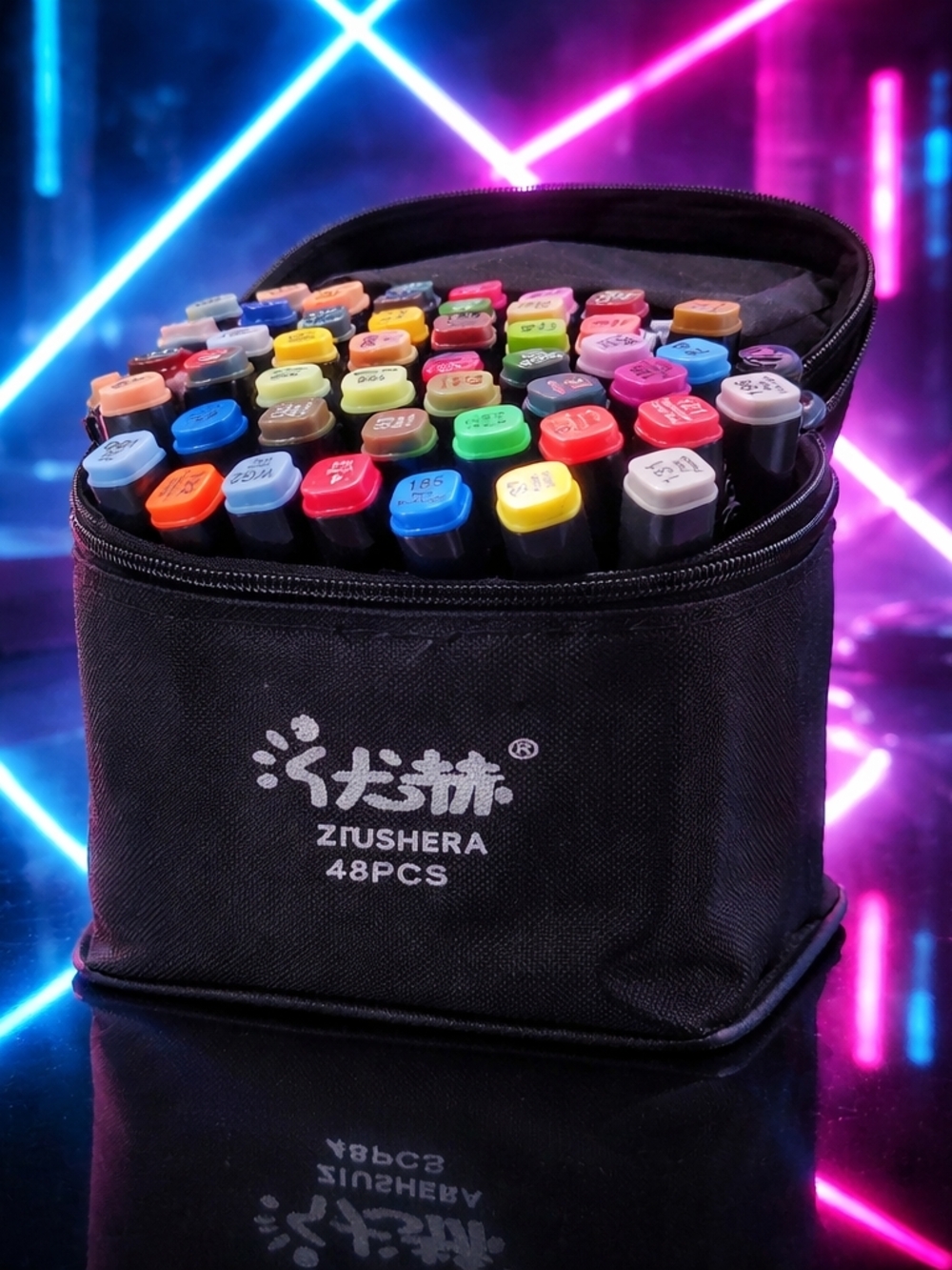 Zitushera 48pcs Dual Tip Art Markers - Multicolor Set